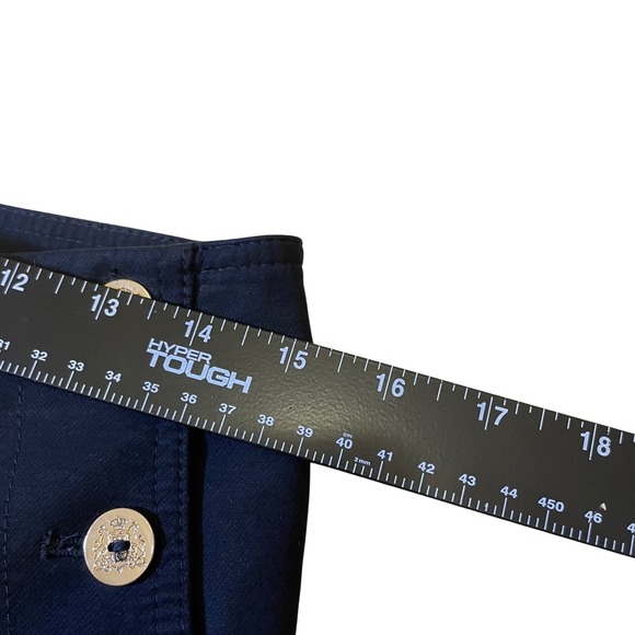 White‎ House Black Market Flare Crop Pants  Women's Size 2 Sailor Button Accents - Picture 11 of 12